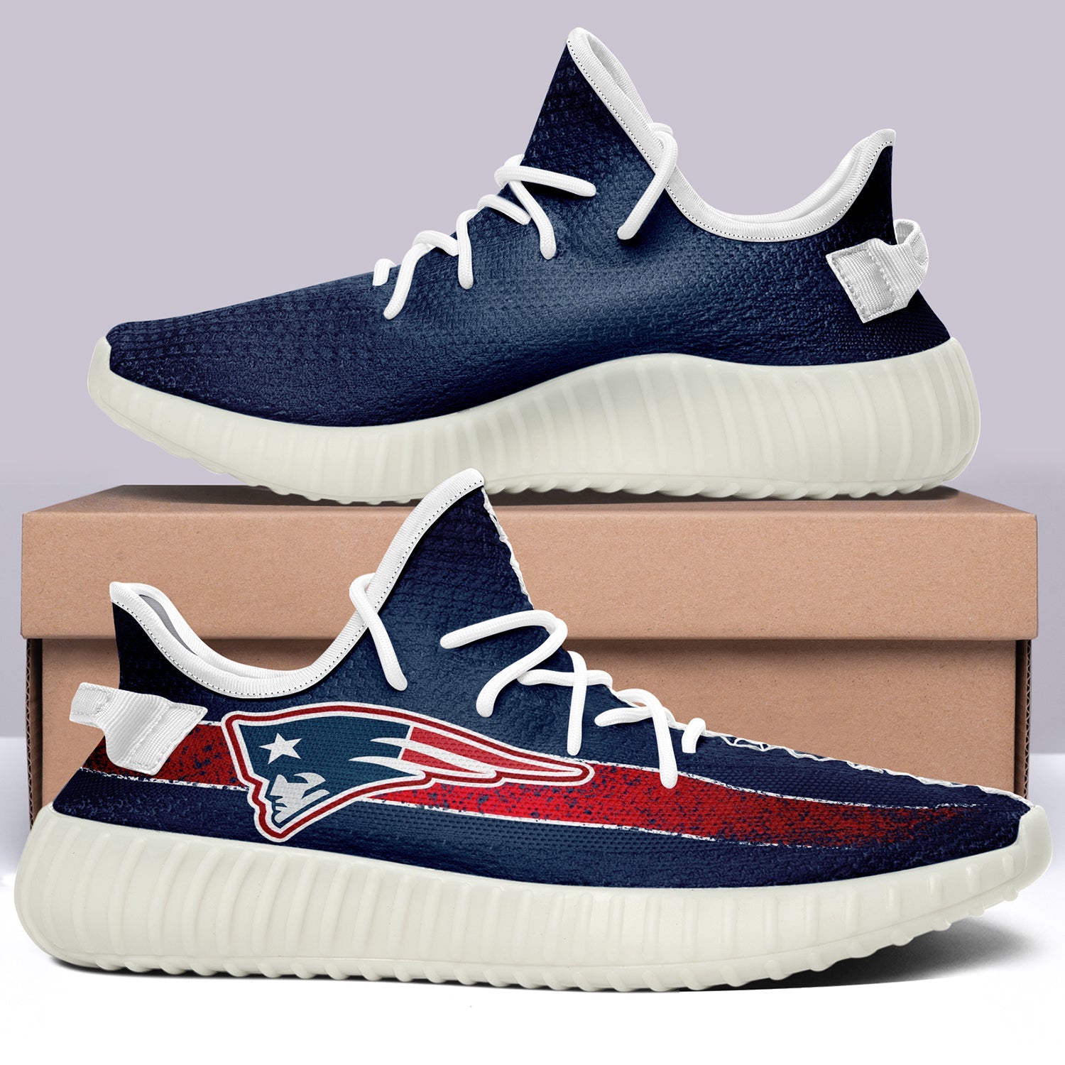 New England Patriots NFL 350v Yeezy Sneakers For Men Women Fans
