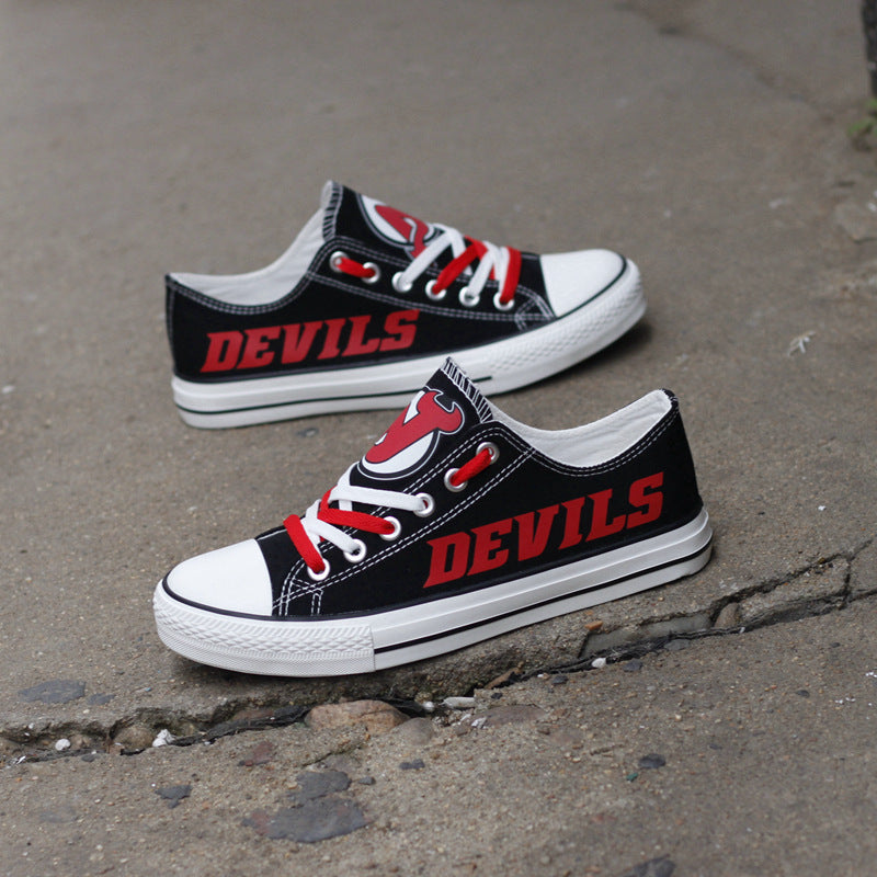 New Jersey Devils Low Top Canvas Sport Sneakers Shoes For Men Women Fans