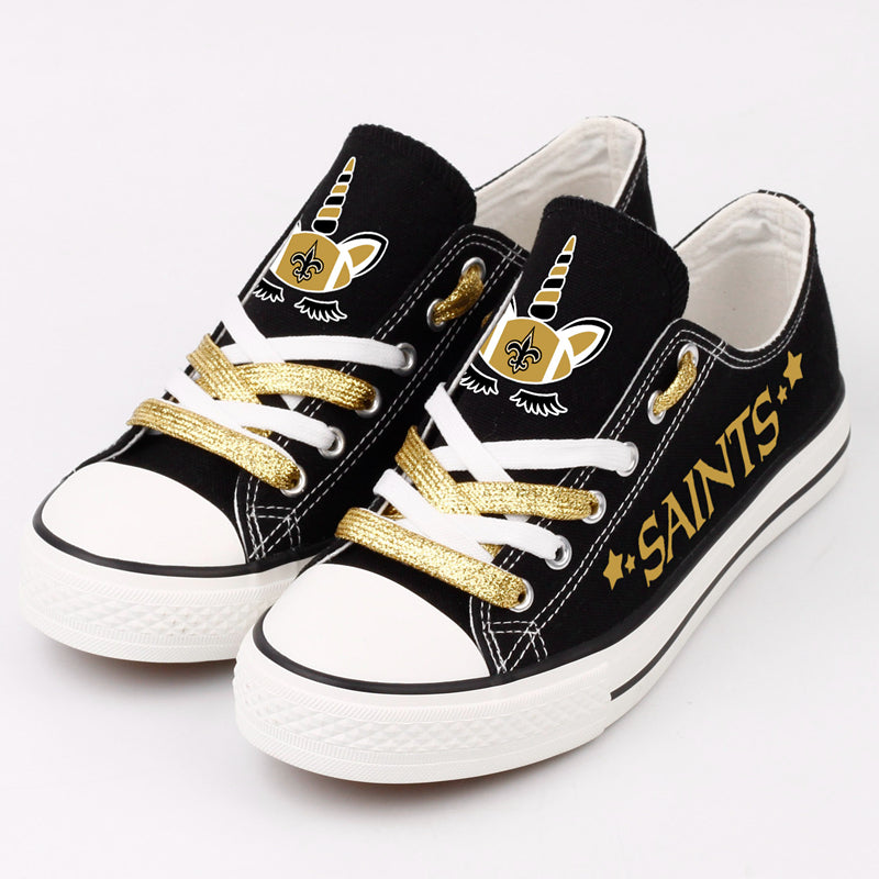 New Orleans Saints Low Top Canvas Sport Sneakers Shoes For Men Women Fans