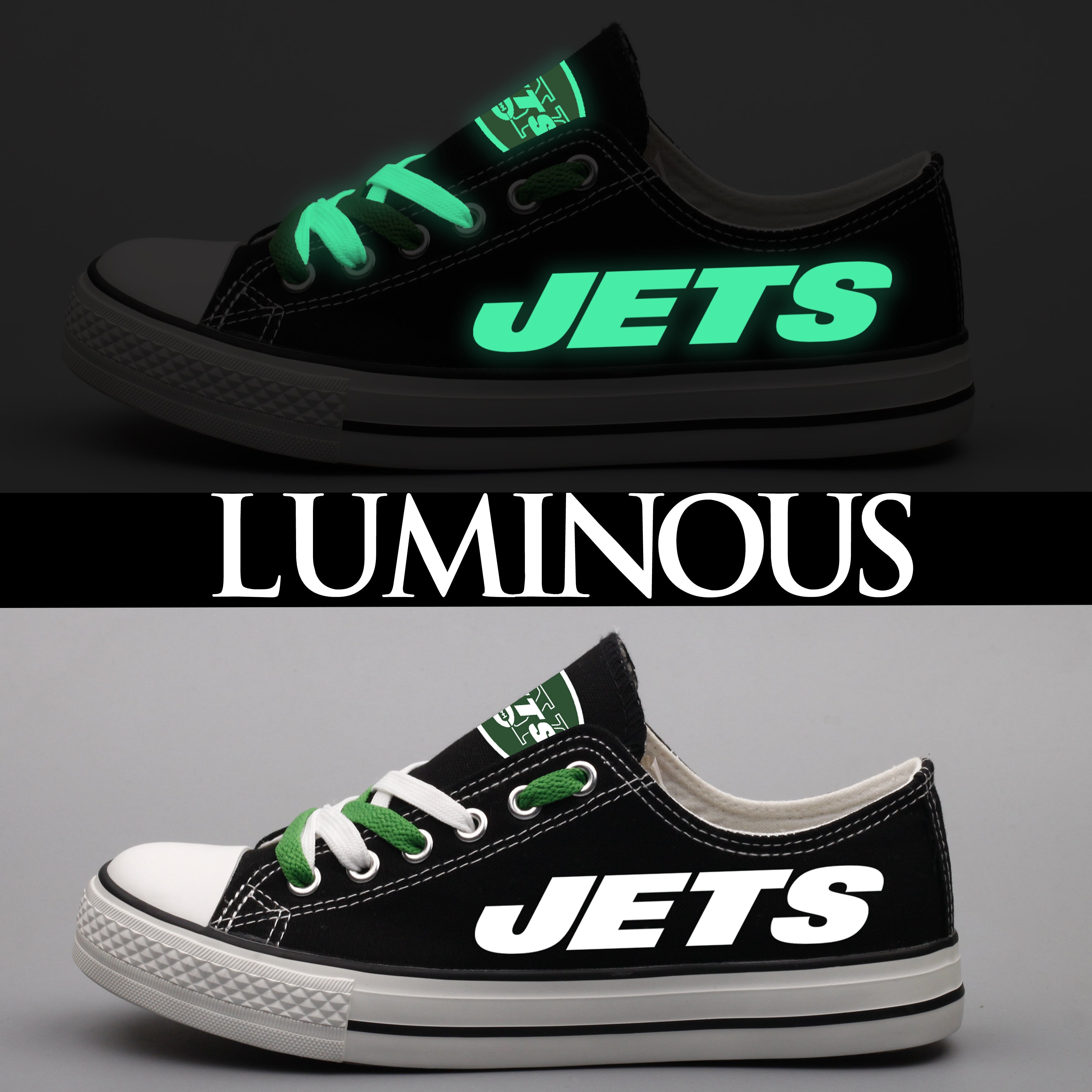 New York Jets Low Top Canvas Sport Sneakers Shoes For Men Women Fans