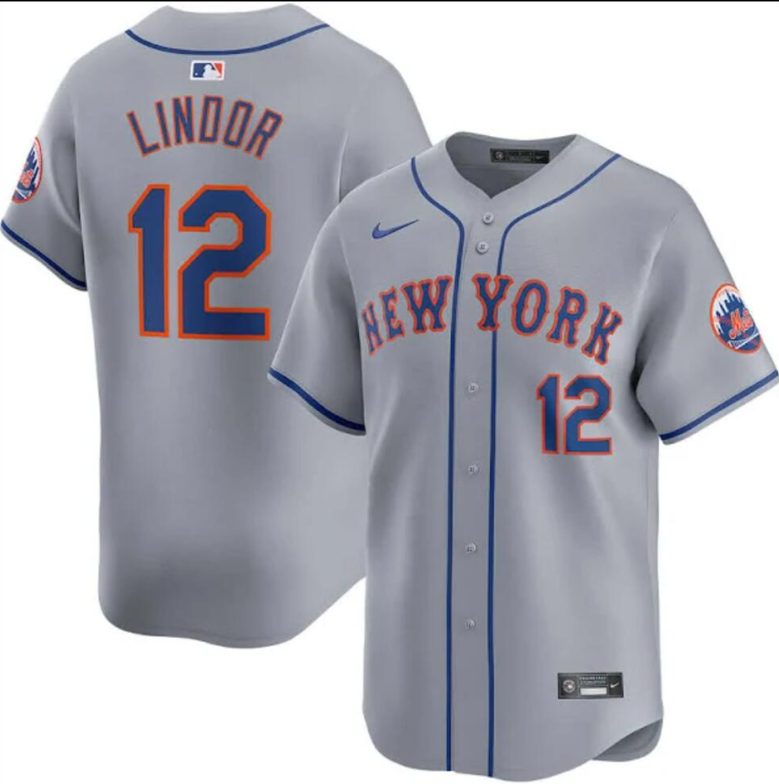 New York Mets #12 Francisco Lindor Jersey Stitched 2025