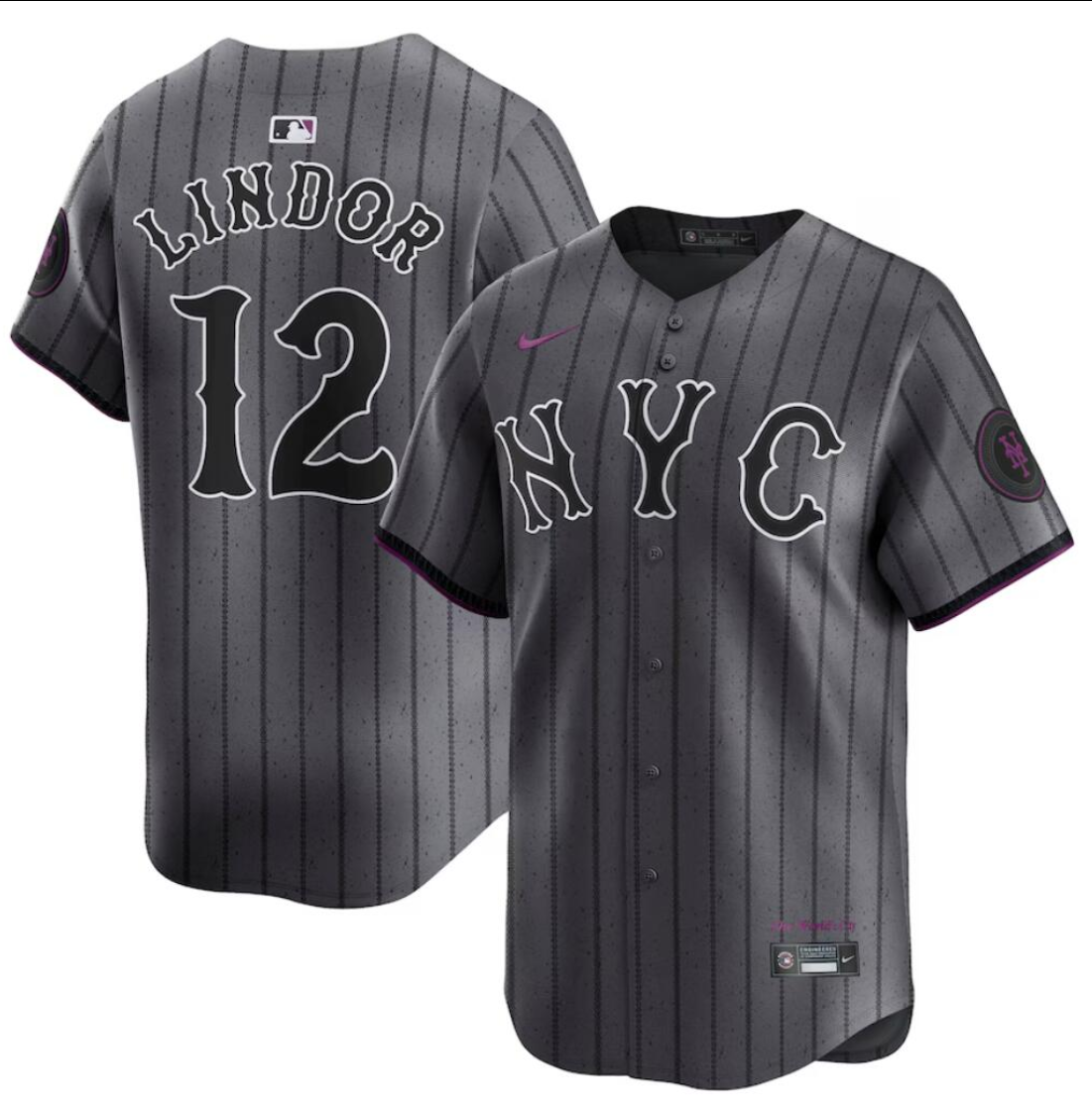 New York Mets #12 Francisco Lindor Jersey Stitched 2025