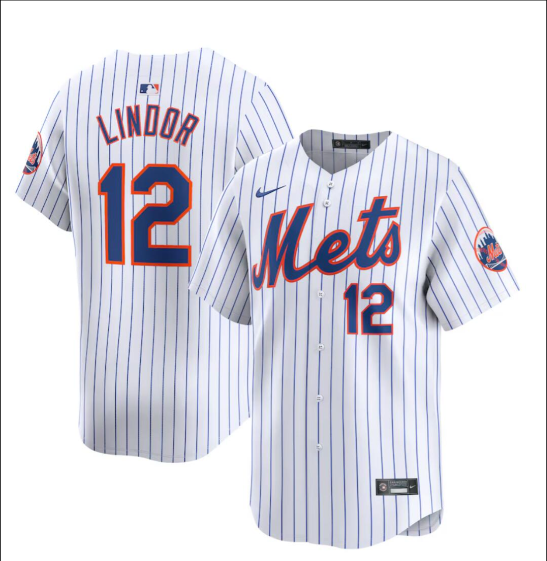 New York Mets #12 Francisco Lindor Jersey Stitched 2025