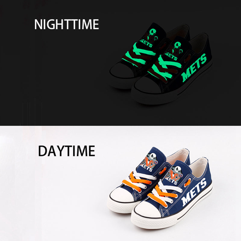 New York Mets Limited Print Low Top Canvas Shoes Sport Sneakers For Men Women Fans