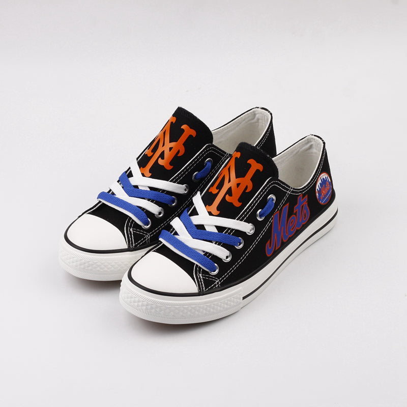 New York Mets Limited Print Low Top Canvas Shoes Sport Sneakers For Men Women Fans