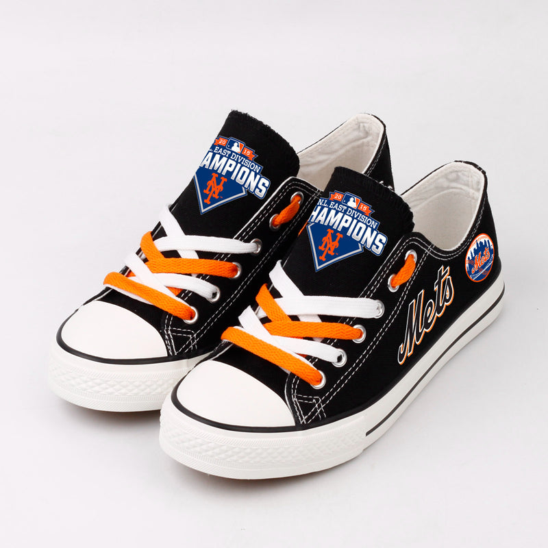 New York Mets Limited Print Low Top Canvas Shoes Sport Sneakers For Men Women Fans