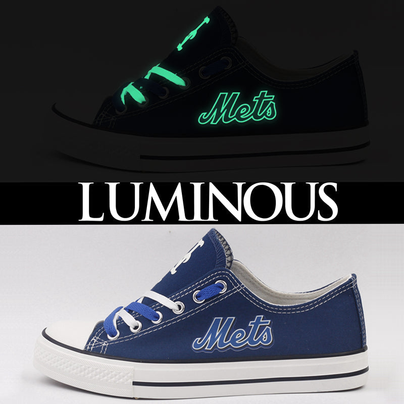 New York Mets Limited Print Low Top Canvas Shoes Sport Sneakers For Men Women Fans