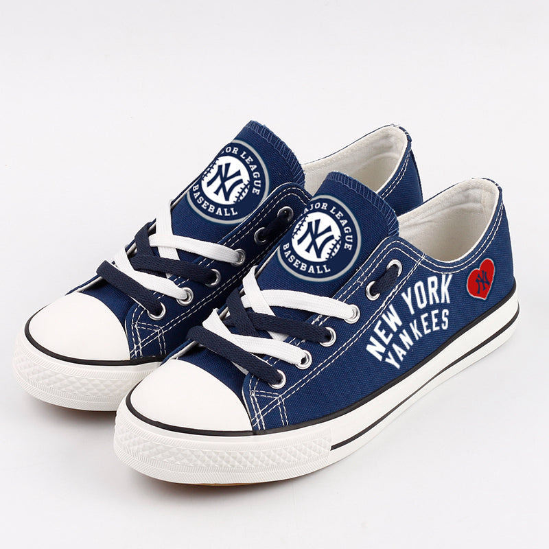 New York Mets Limited Print Low Top Canvas Shoes Sport Sneakers For Men Women Fans