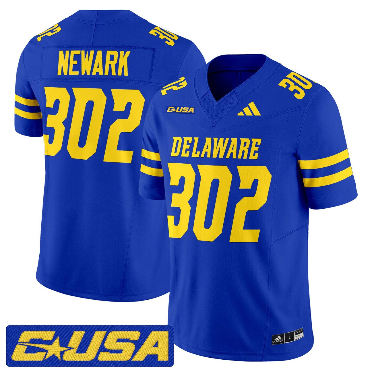 Newark Jersey #302 Delaware Blue Hens 2025 Vapor Limited Stitched