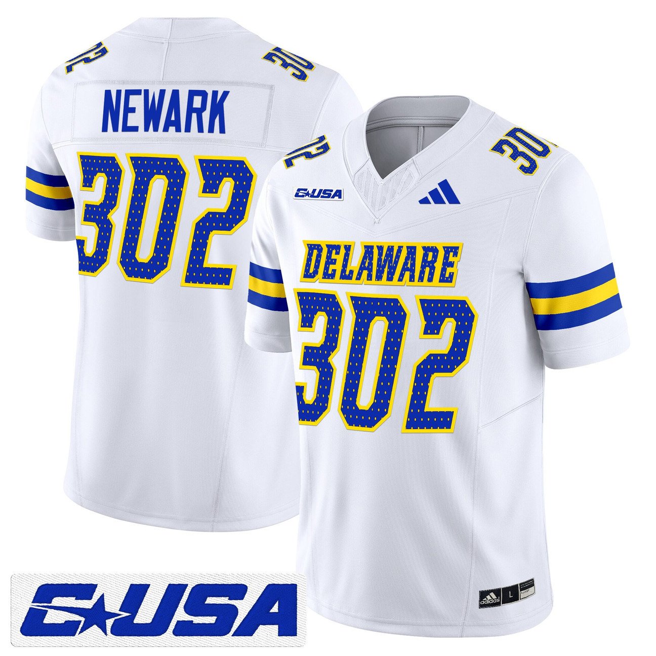 Newark Jersey #302 Delaware Blue Hens 2025 Vapor Limited Stitched