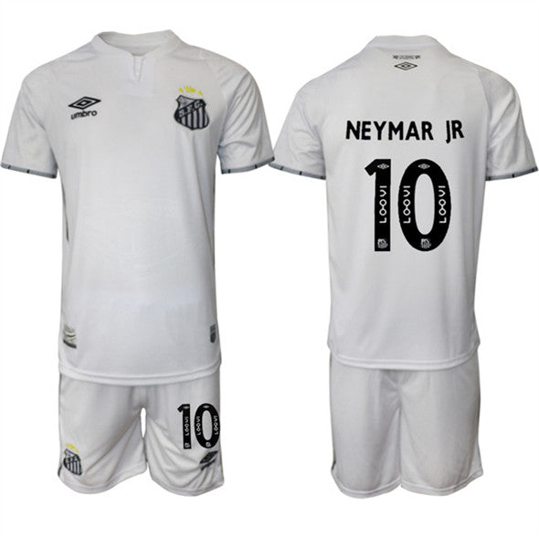Neymar Jr Jersey #10 Santos F.C. White Home 2025 - 26 Soccer Suit