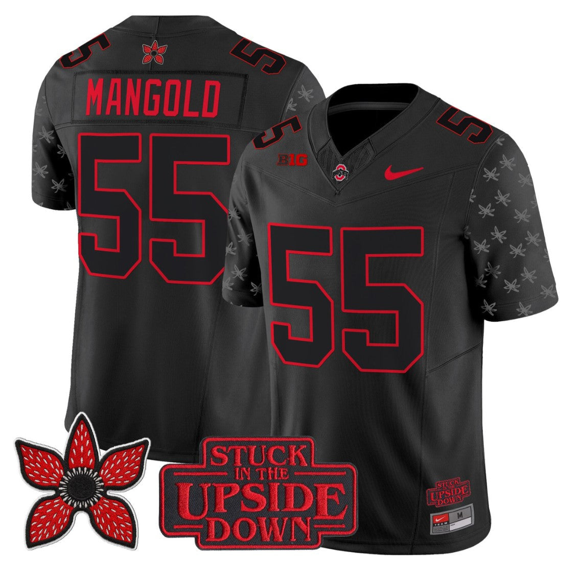 Nick Mangold Jersey #55 Ohio State Stranger Things Edition Limited Stitched