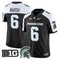 Nick Marsh Jersey #6 Michigan State Spartans 2025 Vapor Stitched Black Alter