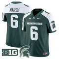 Nick Marsh Jersey #6 Michigan State Spartans 2025 Vapor Stitched Green Alter