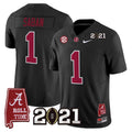 Nick Saban Jersey #1 Alabama 2021 CFP Championship Alabama Map