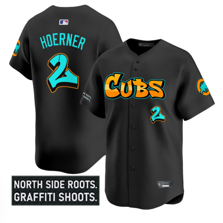 Nico Hoerner Jersey #2 Chicago Cubs Graffiti North Side Edition Stitched