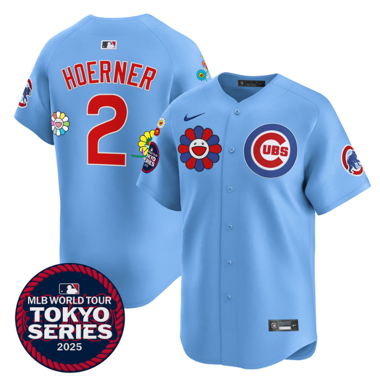Nico Hoerner Jersey #2 Chicago Cubs Harry Caray Holy Cow Patch Premier Limited Stitched