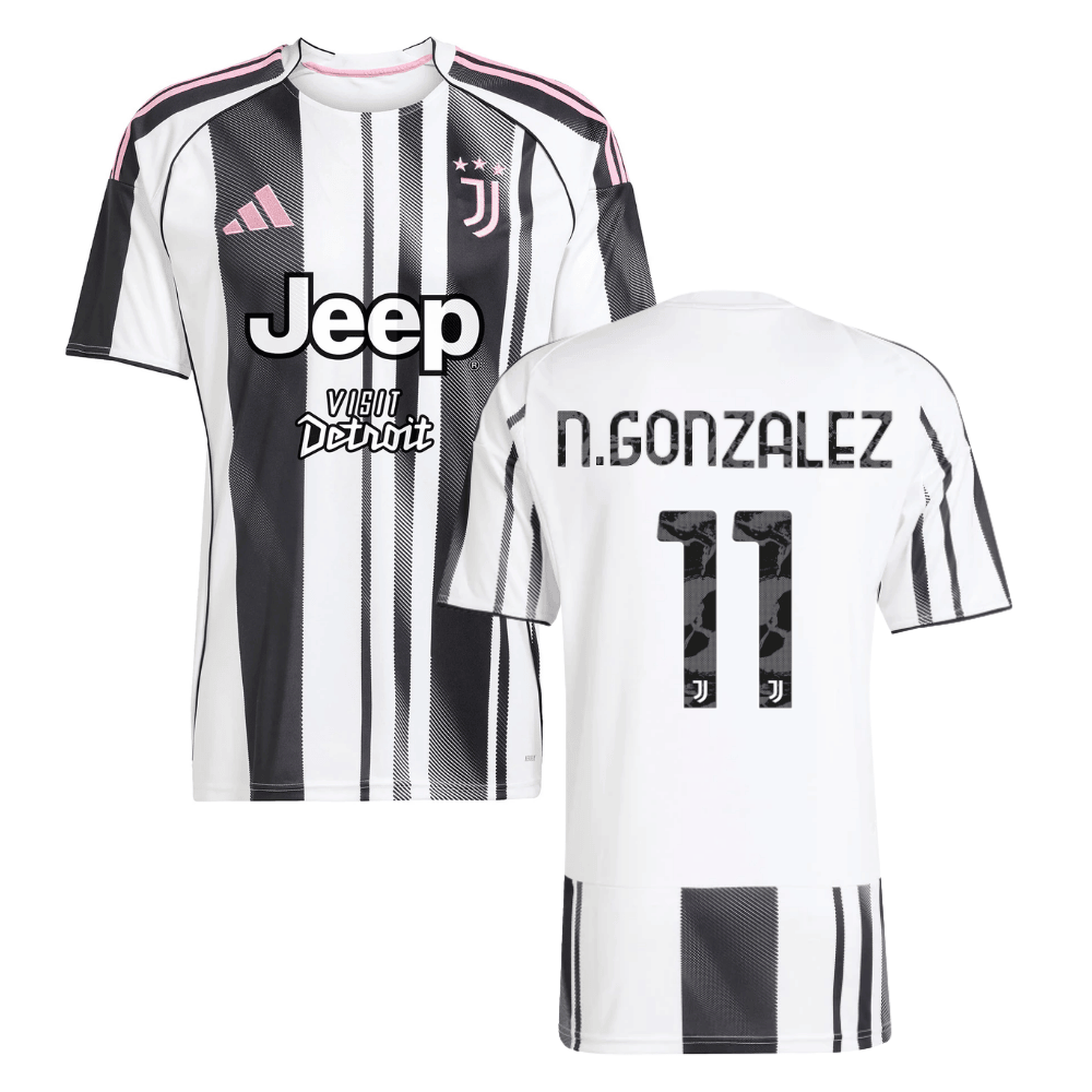 Nicolas Gonzalez 11 Juventus 2025-26 Home Men Jersey – White