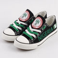 Nigeria Low Top Canvas Sport Sneakers Shoes For Men Women Fans