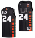 Nijel Pack Jersey Miami Hurricanes College Basketball Black #24
