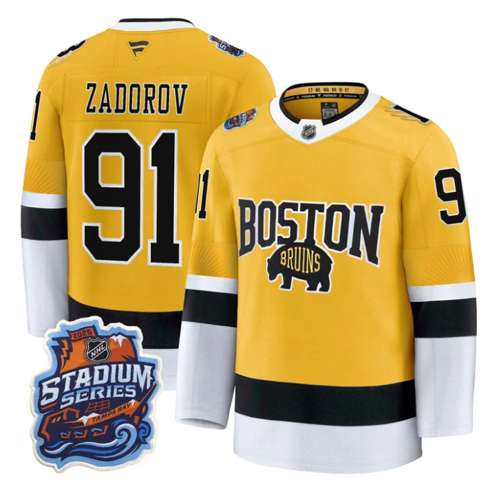 Nikita Zadorov Jersey #91 Boston Bruins 2026 Stadium Series Premium Stitched