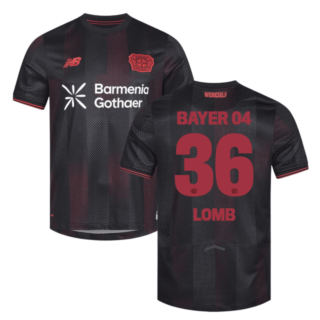 Niklas Lomb 36 Leverkusen 2025-26 Home Match Jersey – Black