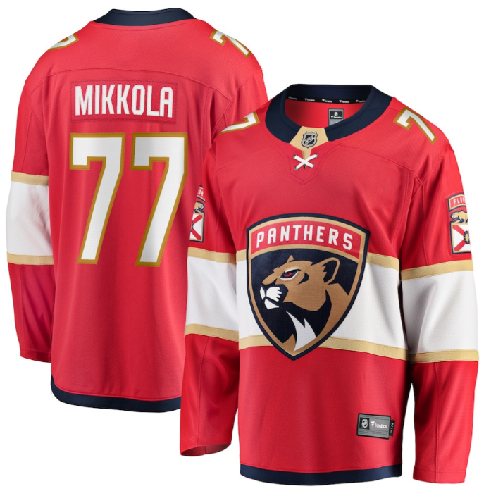 Niko Mikkola 77 Florida Panthers 2025 Breakaway Player Men Jersey