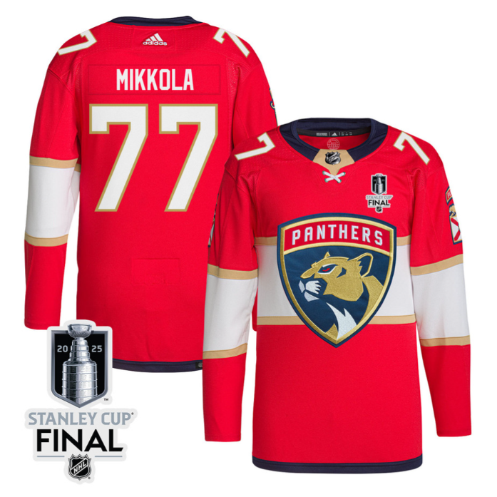 Niko Mikkola 77 Florida Panthers 2025 Breakaway Player Men Jersey