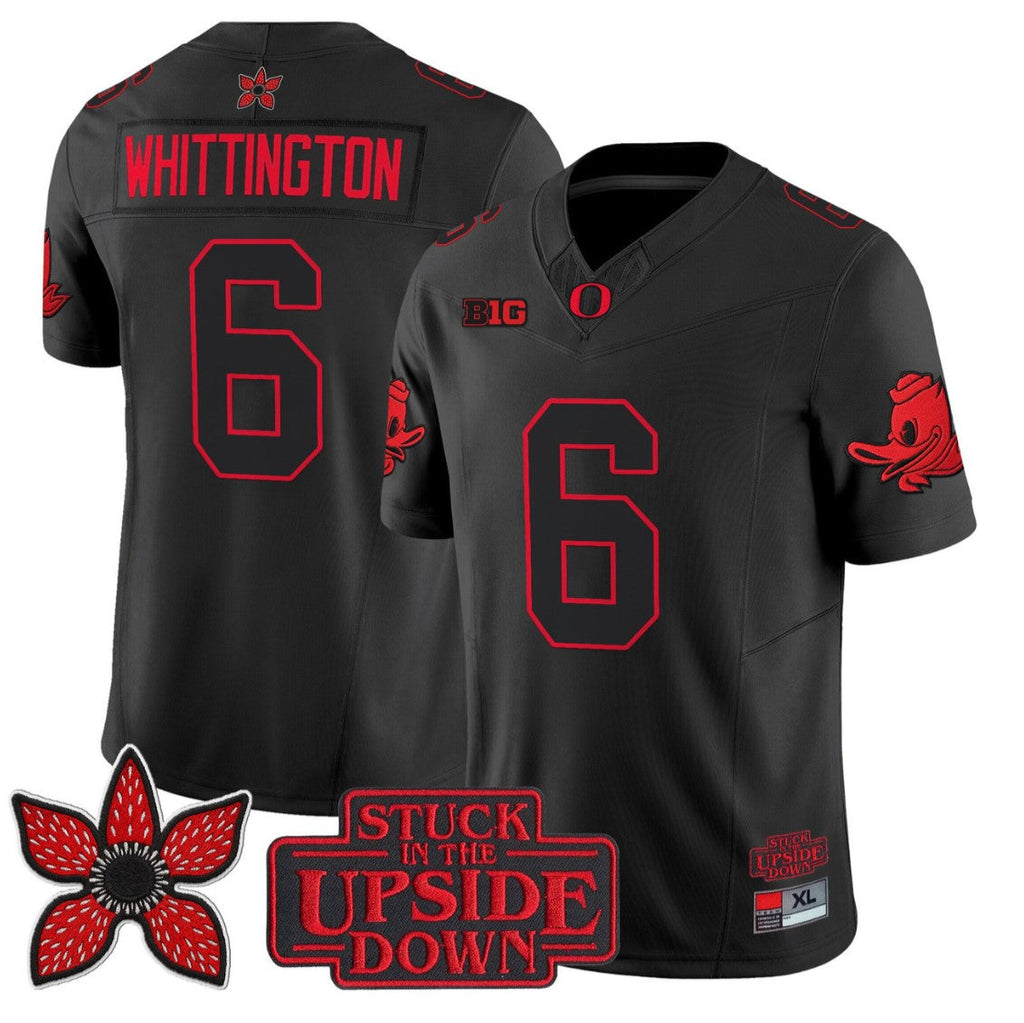 Noah Whittington Jersey #6 Oregon Ducks Stranger Things Edition Limited Stitched