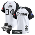 Nolan Ryan Jersey #34 Texas Rangers Mexico Tejano Barrio Style Vapor Limited Stitched
