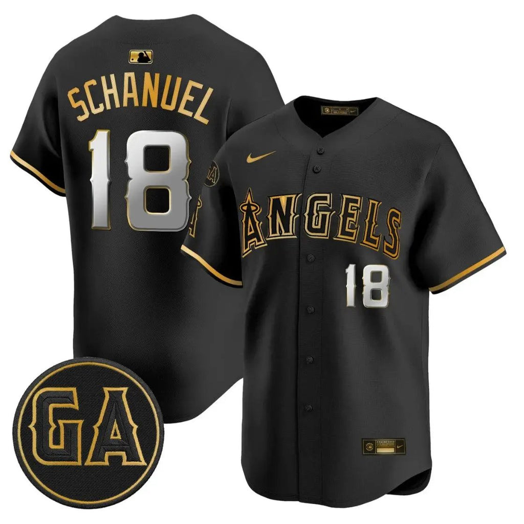 Nolan Schanuel Jersey #18 Angels Garret Anderson Tribute Stitched
