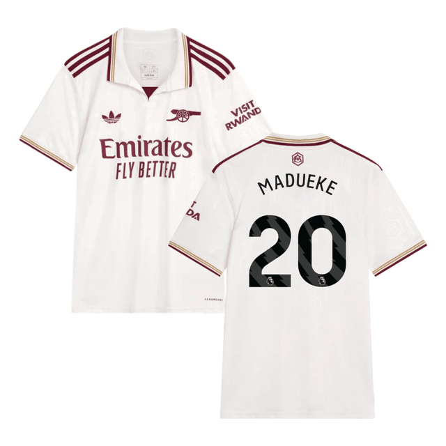 Noni Madueke #20 Arsenal 2025-26 Third Jersey – Cream