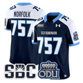 Norfolk Jersey #757 Old Dominion Monarchs 2025 Vapor Limited Stitched Navy Alter