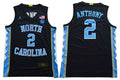 North Carolina Tar Heels #2 Anthony NCAA Basketball Jersey Black