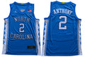 North Carolina Tar Heels #2 Anthony NCAA Basketball Jersey Blue