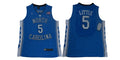 North Carolina Tar Heels #5 Little NCAA Basketball Jersey Blue
