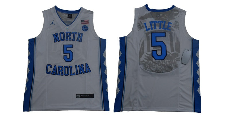 North Carolina Tar Heels #5 Little NCAA Basketball Jersey White