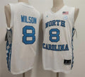 North Carolina Tar Heels #8 Caleb Wilson White Limited College Stitched Jersey