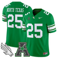 North Texas Jersey #25 North Texas Mean Green 2025 Vapor Stitched Green