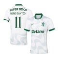 Nuno Santos 11 Sporting CP 2025-26 Third Match Jersey – White