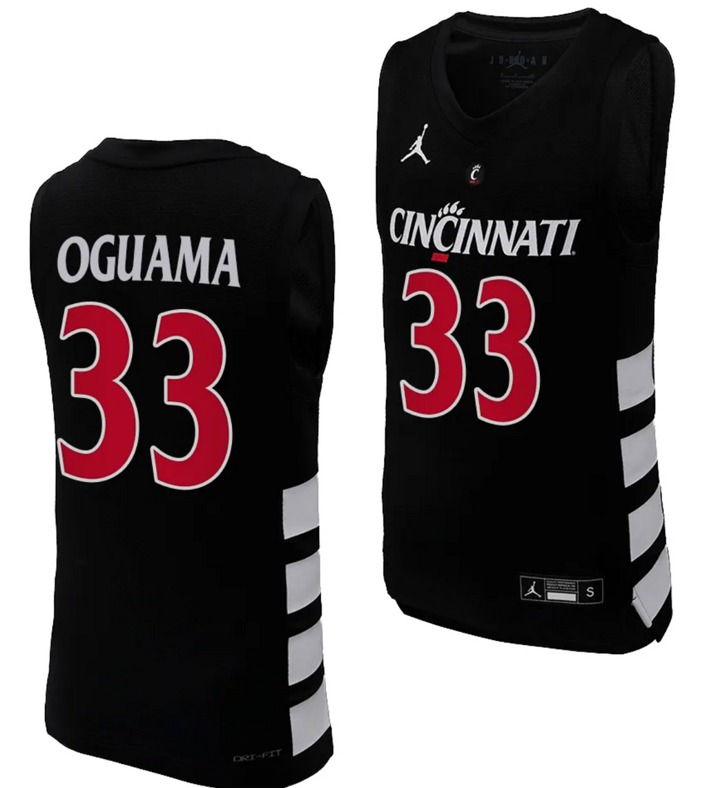 Ody Oguama Jersey #33 Cincinnati Bearcats College Basketball Replica