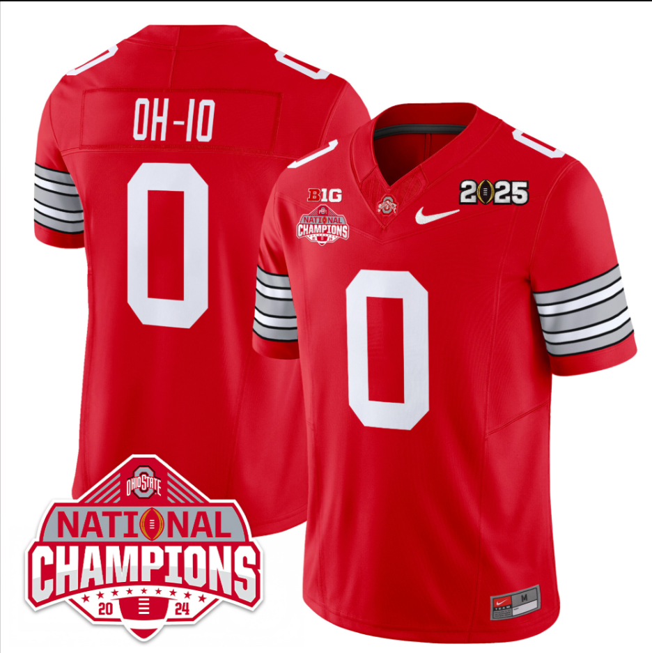 OH-IO Jersey #0 Ohio State 2025 CFP Patch National Champions
