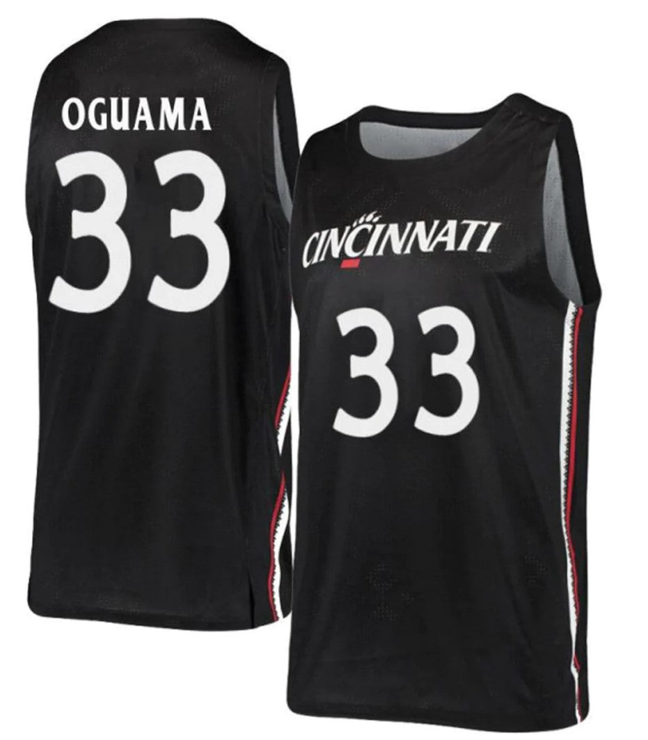 Ody Oguama Jersey Cincinnati Bearcats College Basketball Black #33