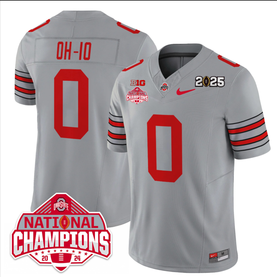 OH-IO Jersey #0 Ohio State 2025 CFP Patch National Champions