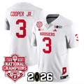 Omar Cooper Jr Jersey #3 Indiana Hoosiers 2025 National Champions White