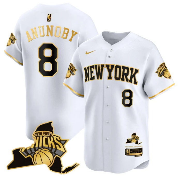 OG Anunoby Jersey #8 New York Knicks Vapor Baseball Stitched