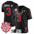 Omar Cooper Jr Jersey #3 Indiana Hoosiers 2025 National Champions Black