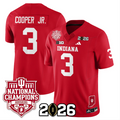 Omar Cooper Jr Jersey #3 Indiana Hoosiers 2025 National Champions Red