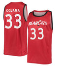 Ody Oguama Jersey Cincinnati Bearcats College Basketball Red #33