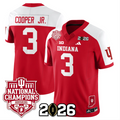 Omar Cooper Jr Jersey #3 Indiana Hoosiers 2025 National Champions Red Alternate